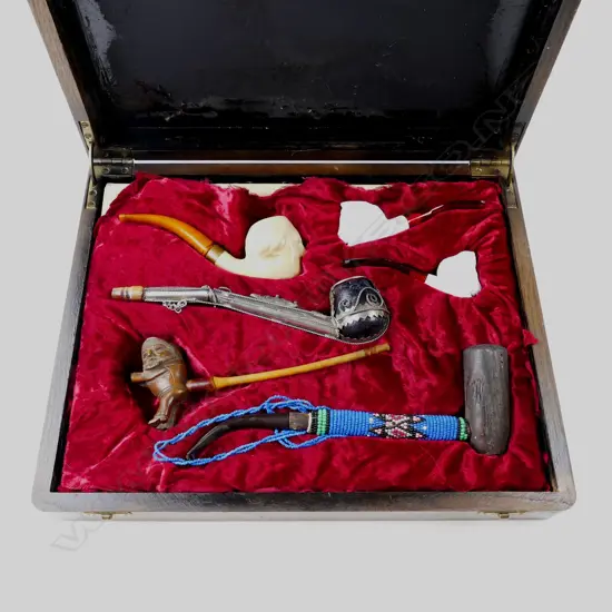 Six vintage pipes