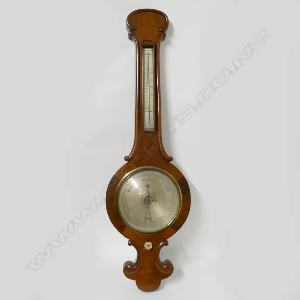 A George III mahogany banjo barometer Image 1++