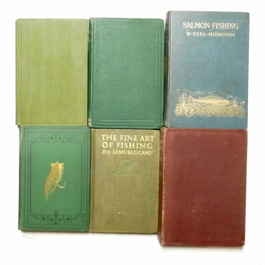 Six early fishing books Image 1++