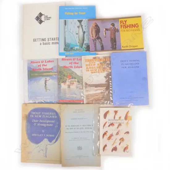 A selection of ten N.Z. fishing pamphlets and booklets
