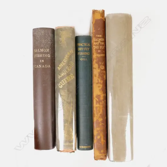 Five late 19thC and early 20thC books on fishing