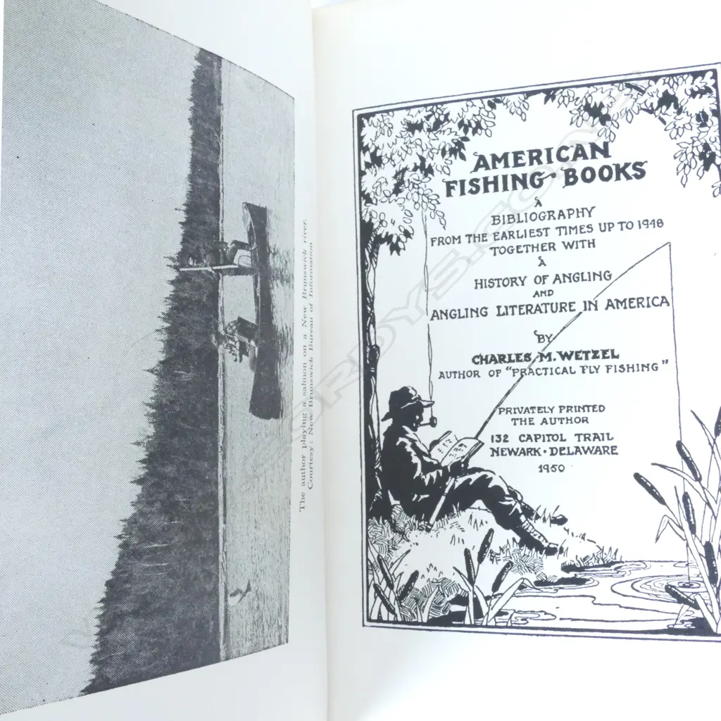 A rare copy of Charles Wetzel 'American Fishing Books Image 1++