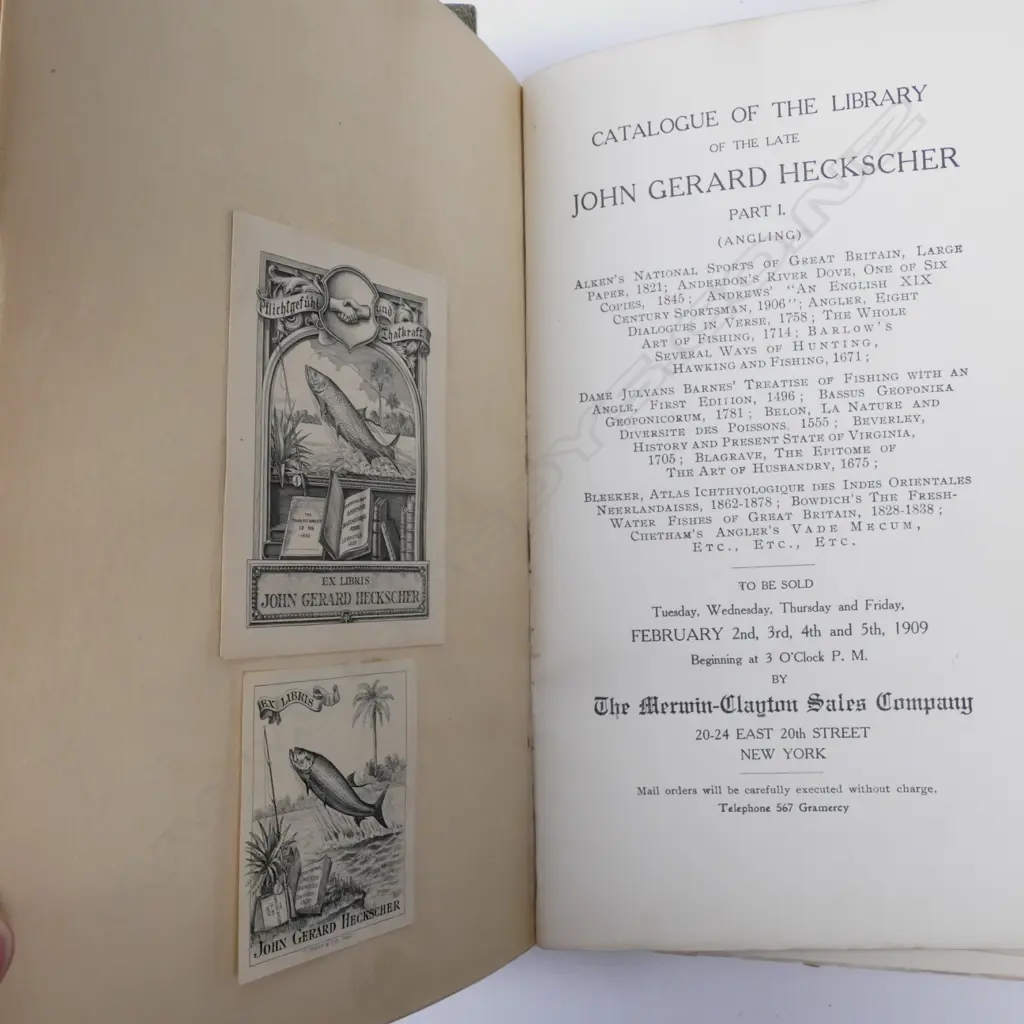 'Catalogue of the Library of the Late John Gerard Heckscher 1732-1888 Image 1++