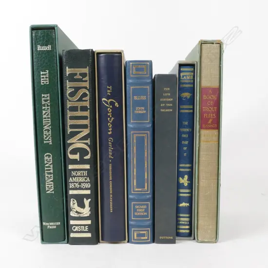 A selection of finely bound fishing books