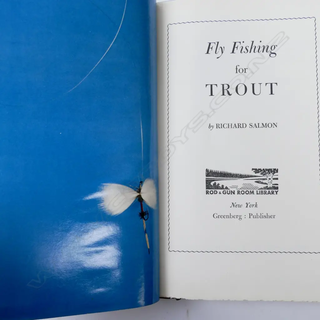 A selection of signed and first edition trout fishing books Image 1++