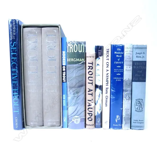 An excellent selection of 20thC trout fishing books