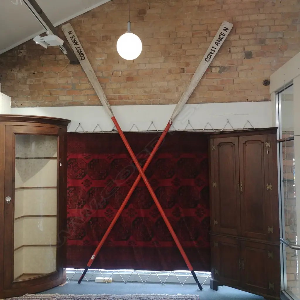 A pair of vintage lifeboat oars Image 1++