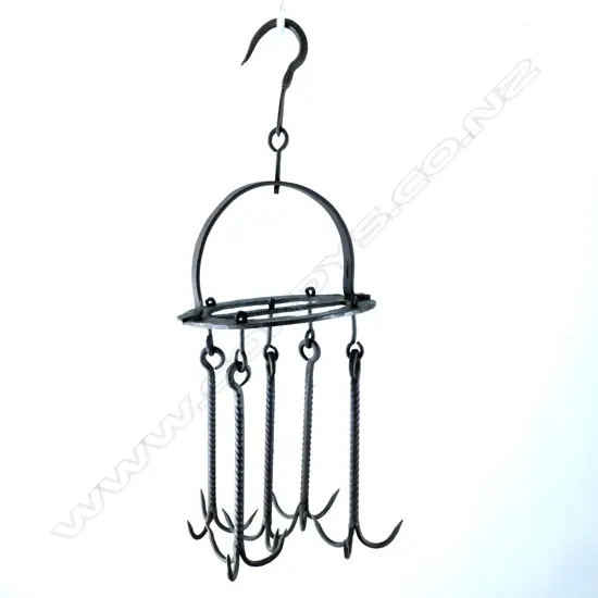 A Victorian metal game hanger