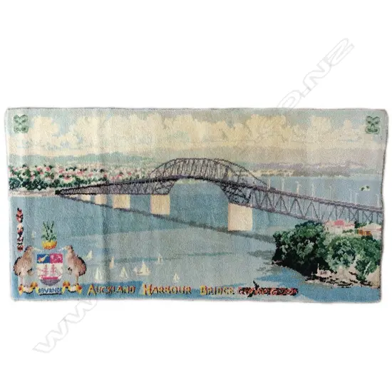 A vintage Feltex picture rug