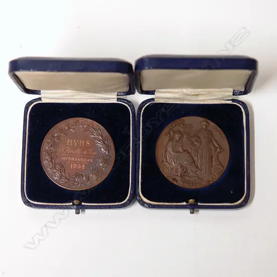 Two 1930's Hutt Valley Horticultural Society bronze medals