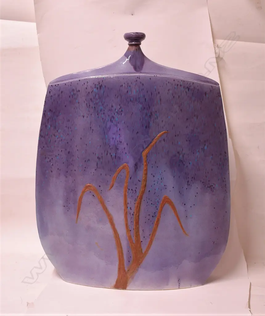 Ian Firth large exhibition quality sculpted vase 'Moody Blues' Image 1++