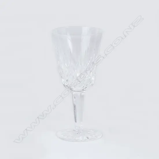 Nineteen Waterford white wine glasses