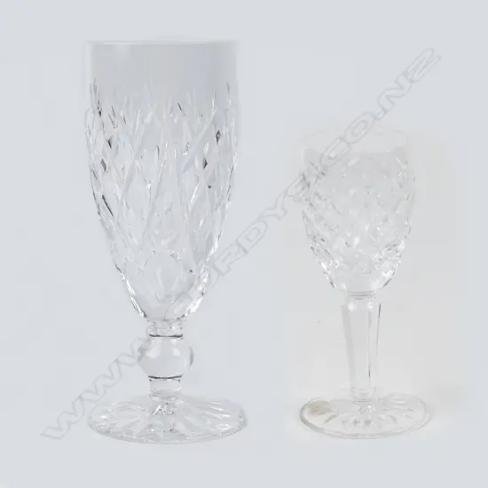 Twelve Waterford crystal glasses