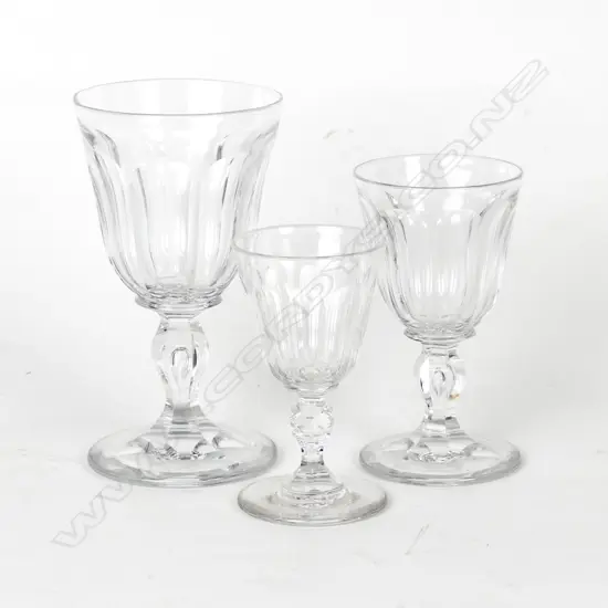 A collection of Baccarat crystal glasses