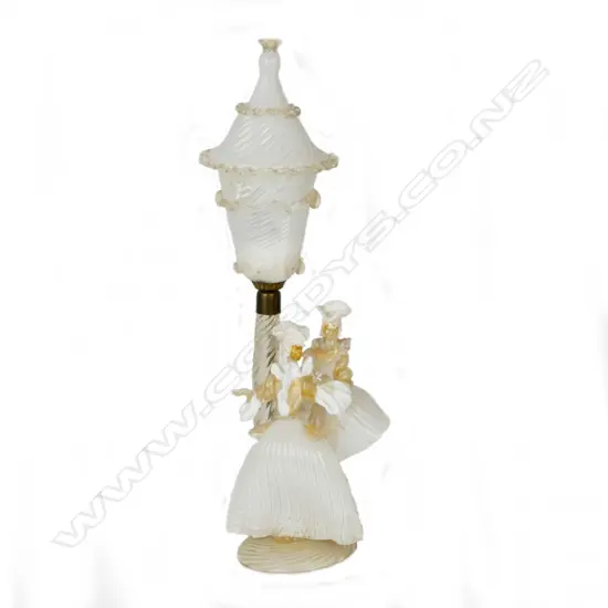 A vintage Murano glass lamp