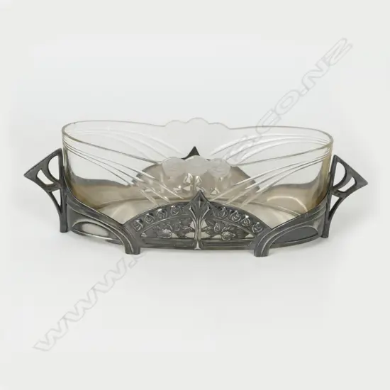 A WMF silver plate and glass bowl
