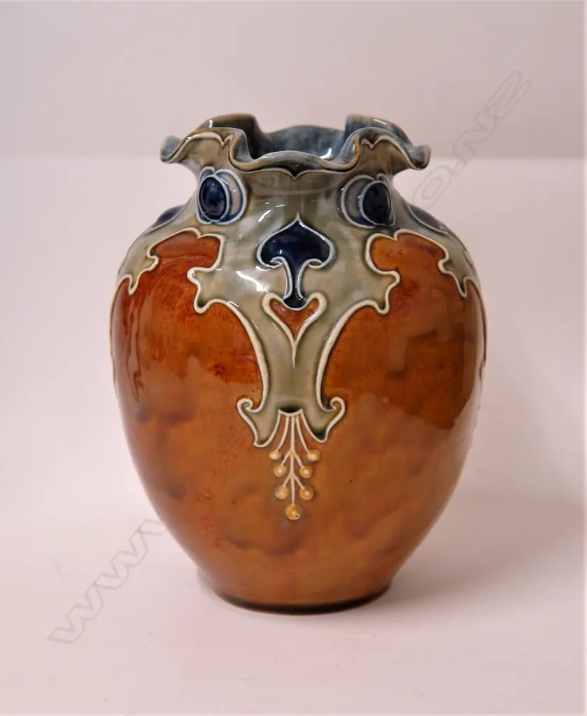A Royal Doulton stoneware Art Nouveau vase designed by Mark V. Marshall Image 1++