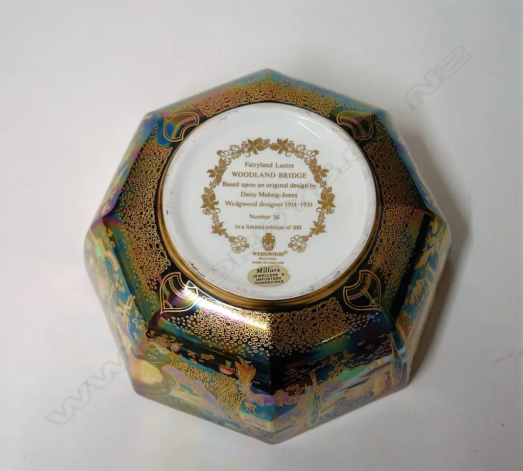A commemorative Wedgwood Fairyland Lustre 'Woodland Bridge' bowl Image 1++