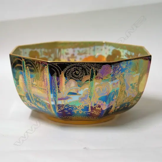 A commemorative Wedgwood Fairyland Lustre 'Woodland Bridge' bowl