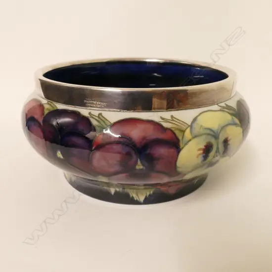 A William Moorcroft 'Pansy' fruit bowl