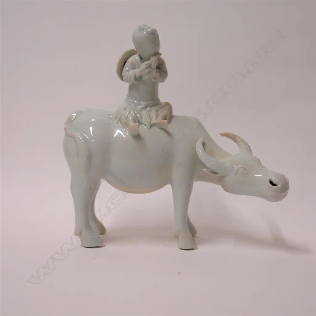 An old Chinese blanc-de-chine porcelain figure group Image 1++