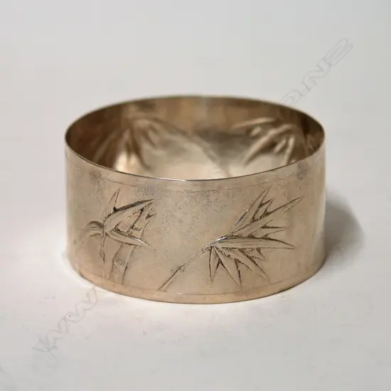 A c.1900 Chinese silver bottle coaster