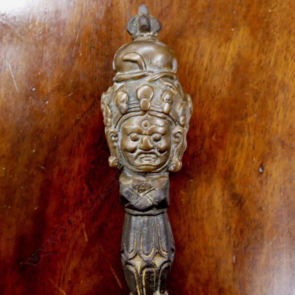 An old Tibetan bronze and iron ritual dagger Image 1++