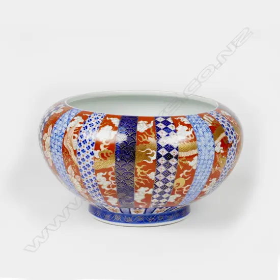 A Japanese Imari fish bowl