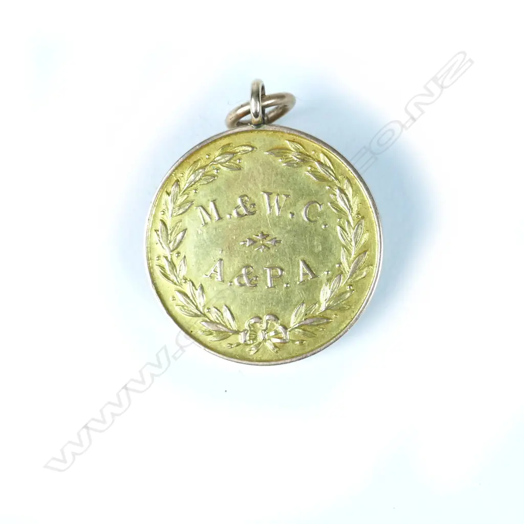 A 15ct. gold Manawatu & West Coast A&P Association prize medallion Image 1++