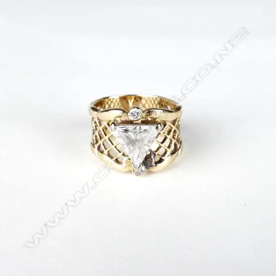A 14ct gold and diamond solitaire ring