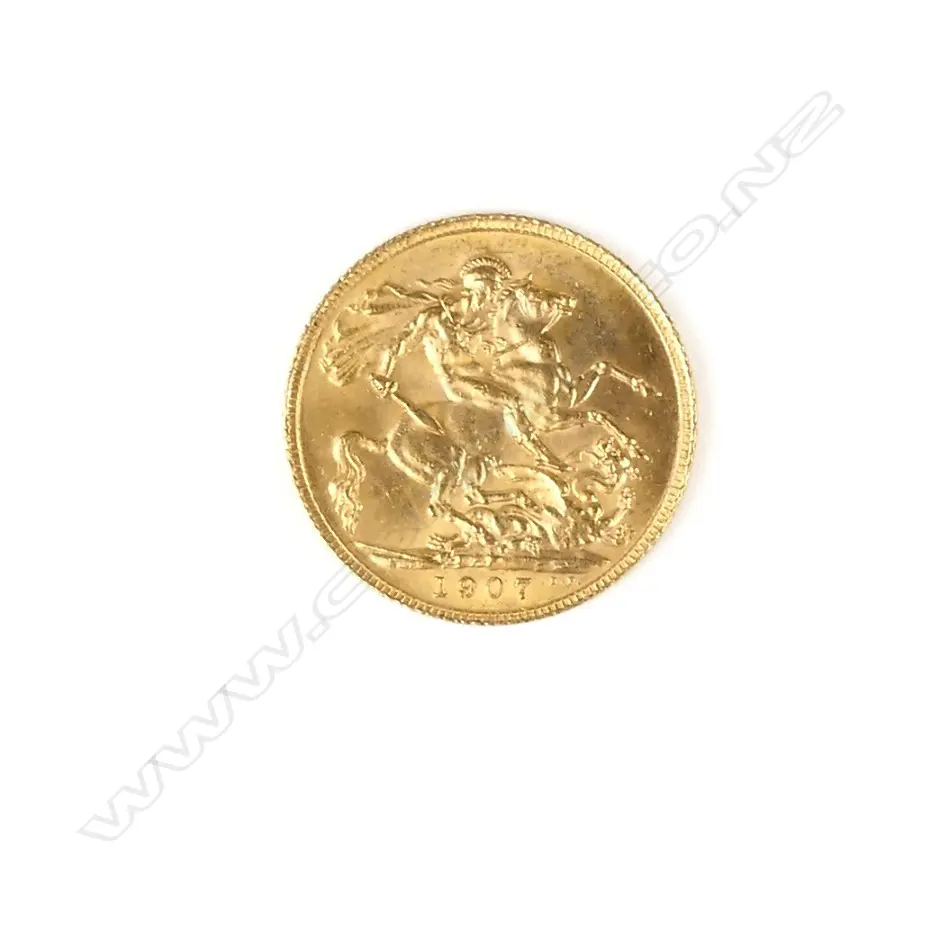 1907 GOLD SOVEREIGN (m234) Image 1++
