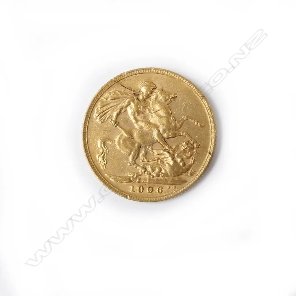 A 1906 gold full sovereign Image 1++