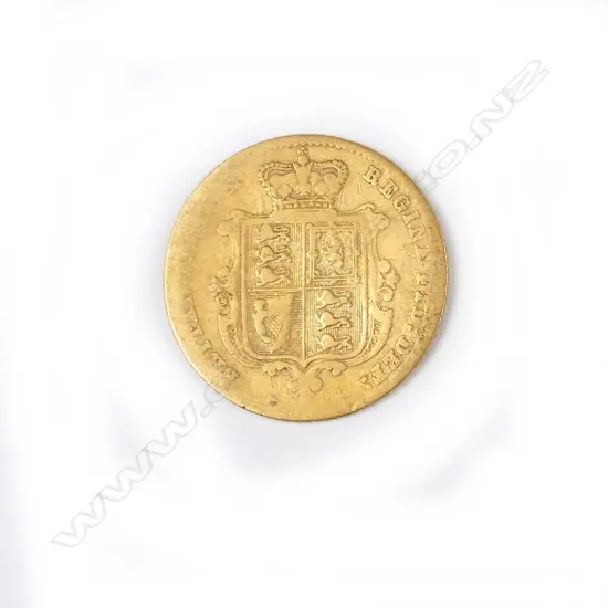 An 1864 gold half sovereign
