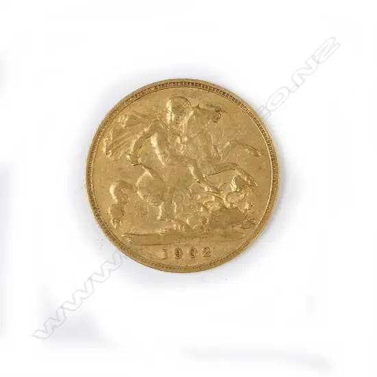 A 1902 gold half sovereign