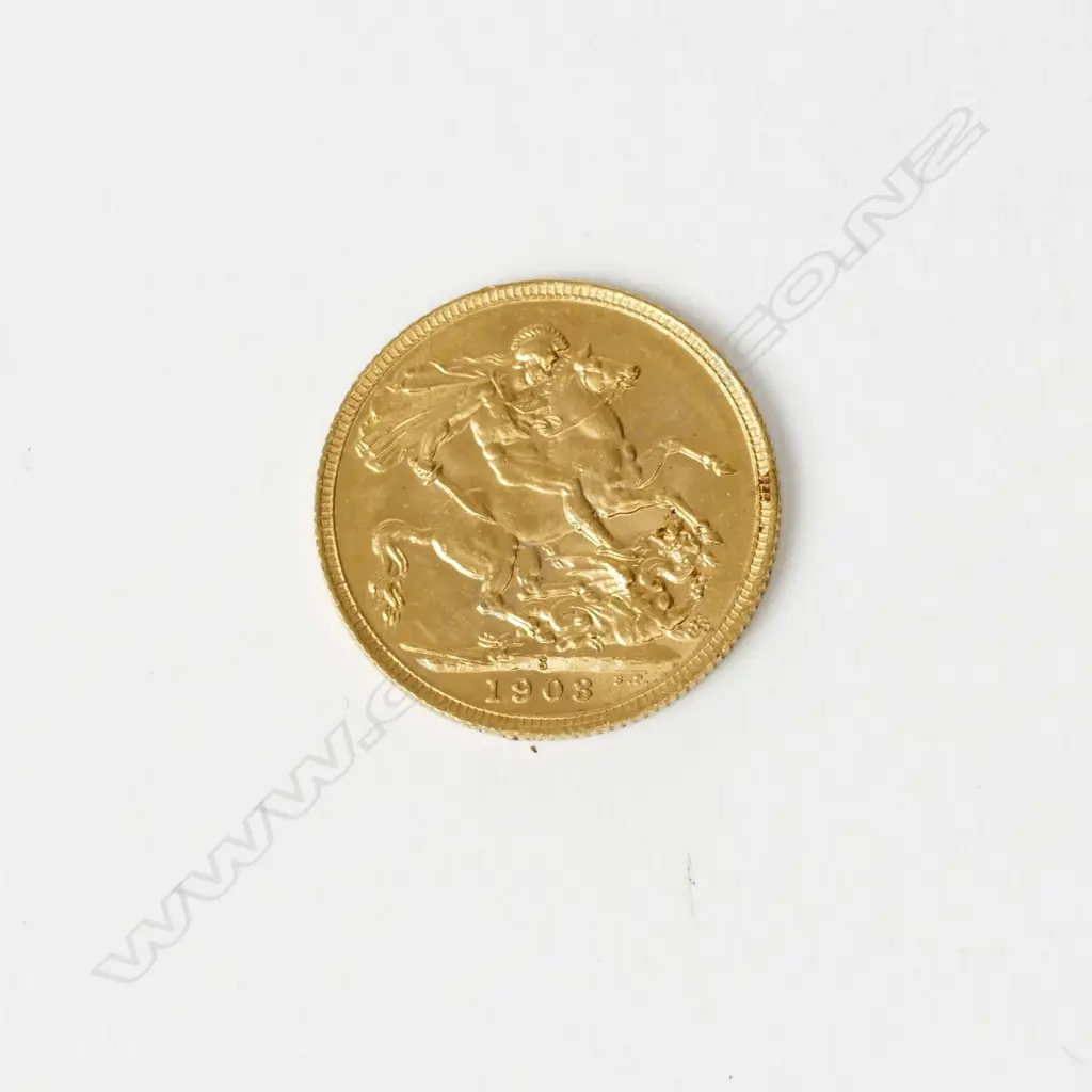 A 1903 gold full sovereign Image 1++