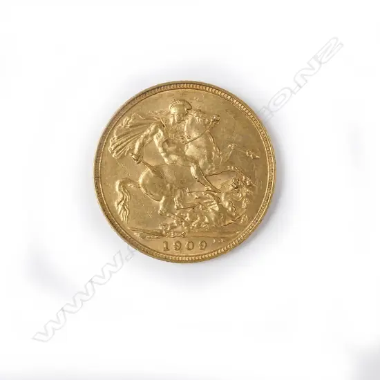 A 1909 gold full sovereign
