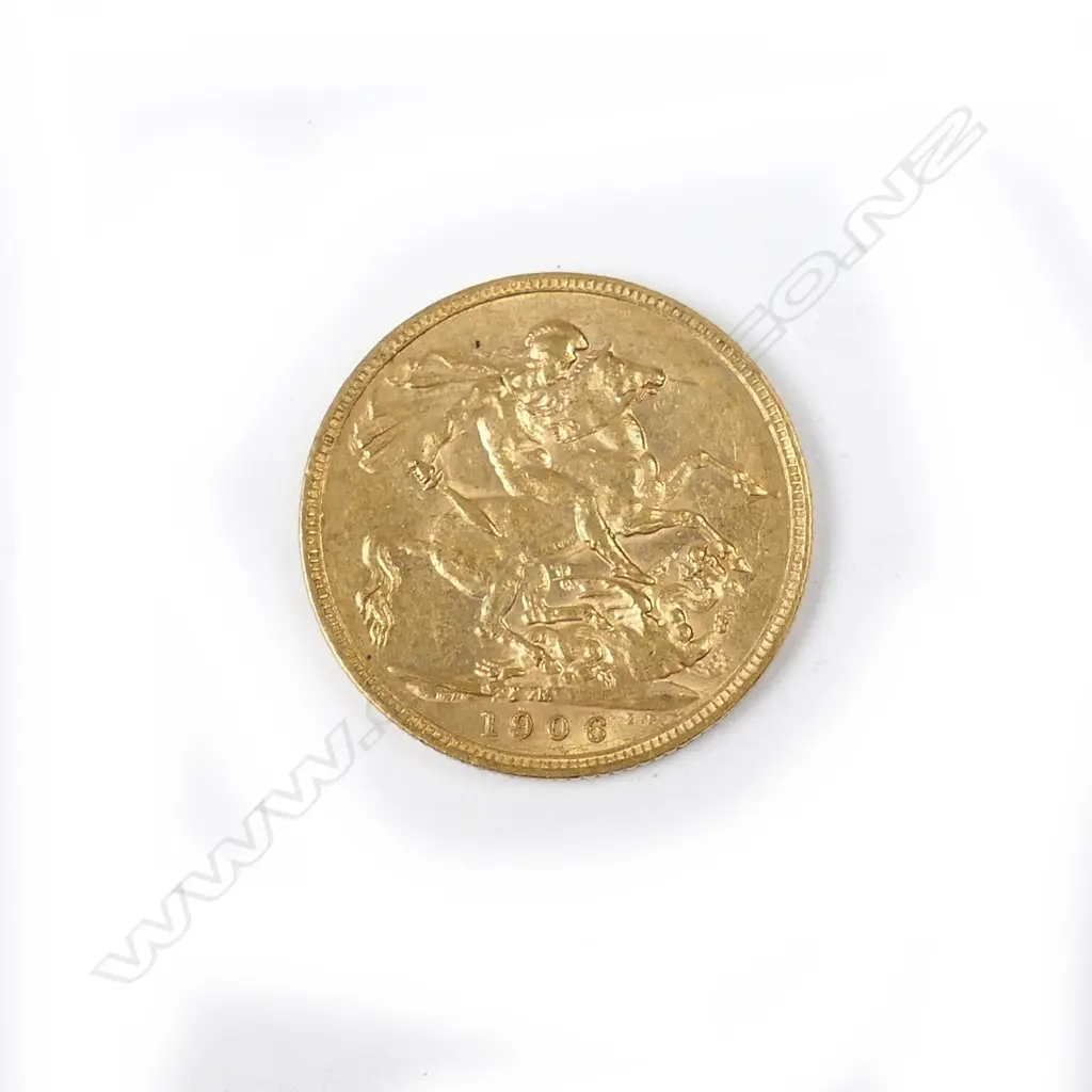 A 1906 gold full sovereign Image 1++