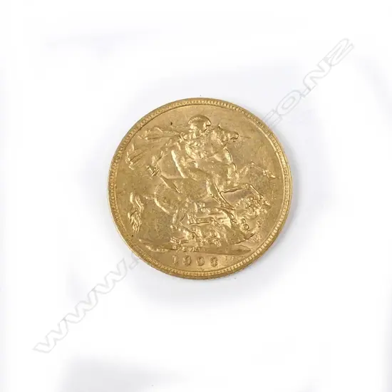 A 1906 gold full sovereign