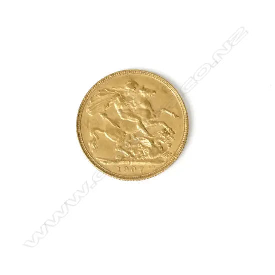 A 1907 gold full sovereign