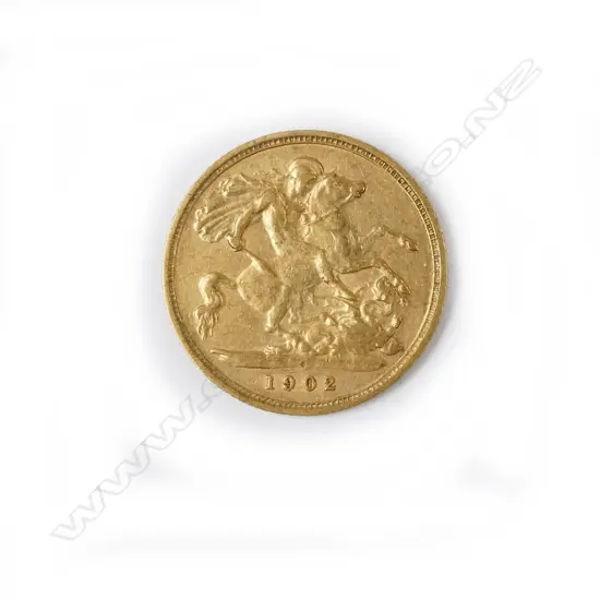 A 1902 gold half sovereign