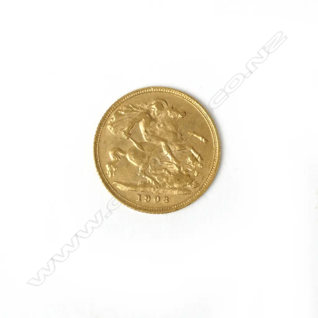 A 1903 gold half sovereign Image 1++