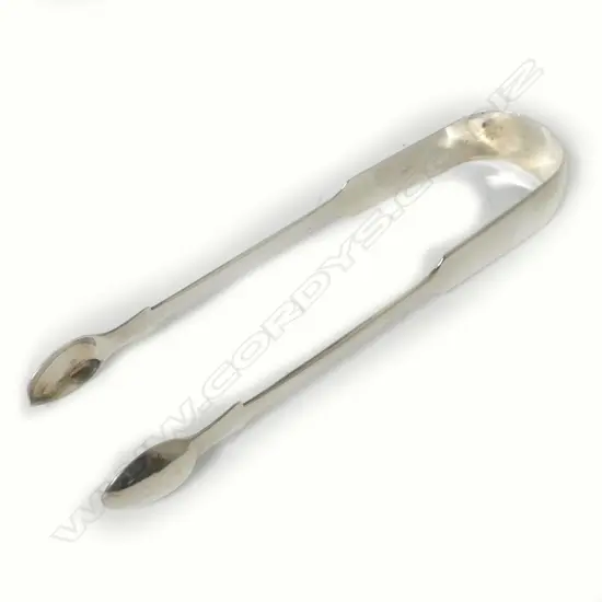 A pair of George III silver sugar tongs