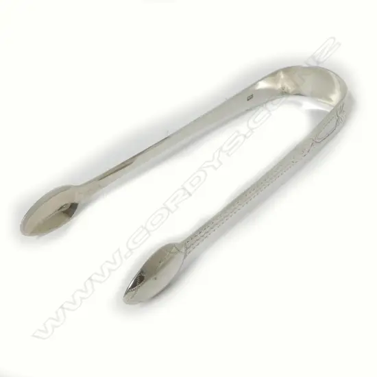 A pair of George III silver sugar tongs
