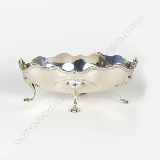 An Edwardian silver trophy bowl