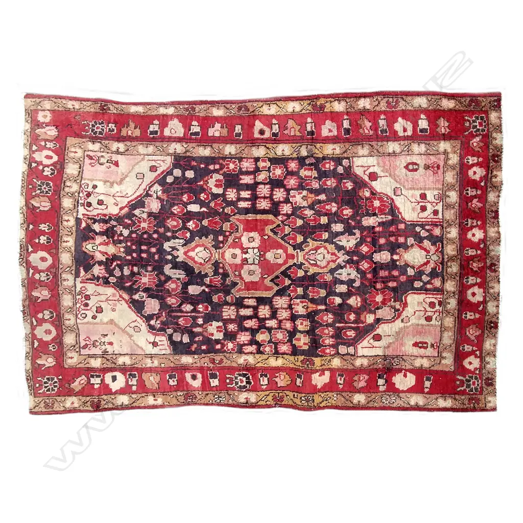 A hand knotted Iranian Hamadan rug Image 1++