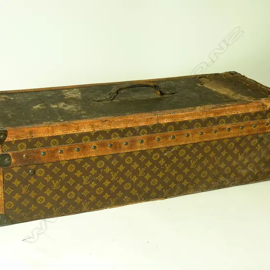 A rare 1920s Louis Vuitton custom trunk made specifically for Encyclopaedia Britannica