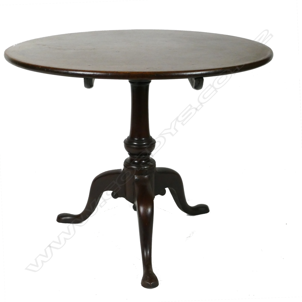 A GEO III  mahogany tilt-top tea table Image 1++
