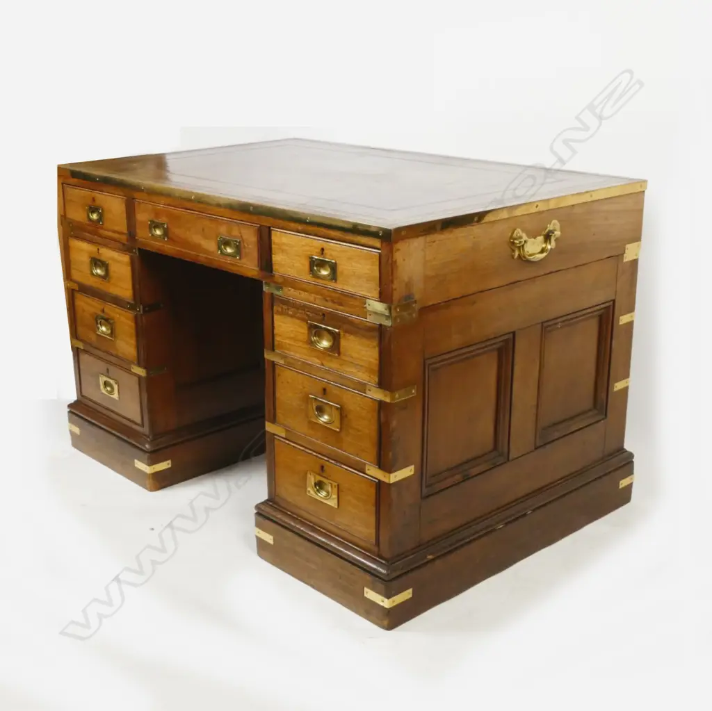 A Victorian mahogany double pedestal desk Image 1++