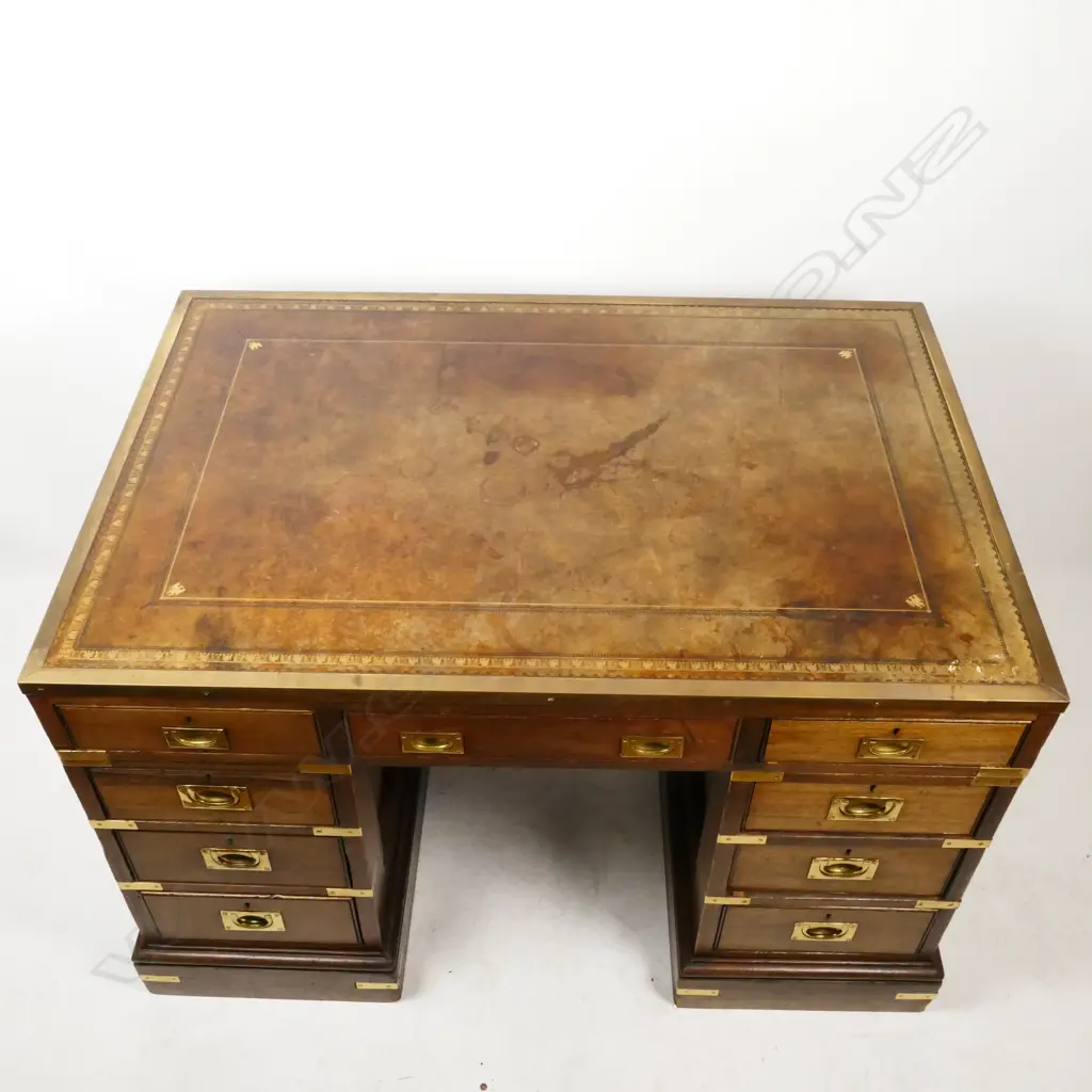 A Victorian mahogany double pedestal desk Image 1++