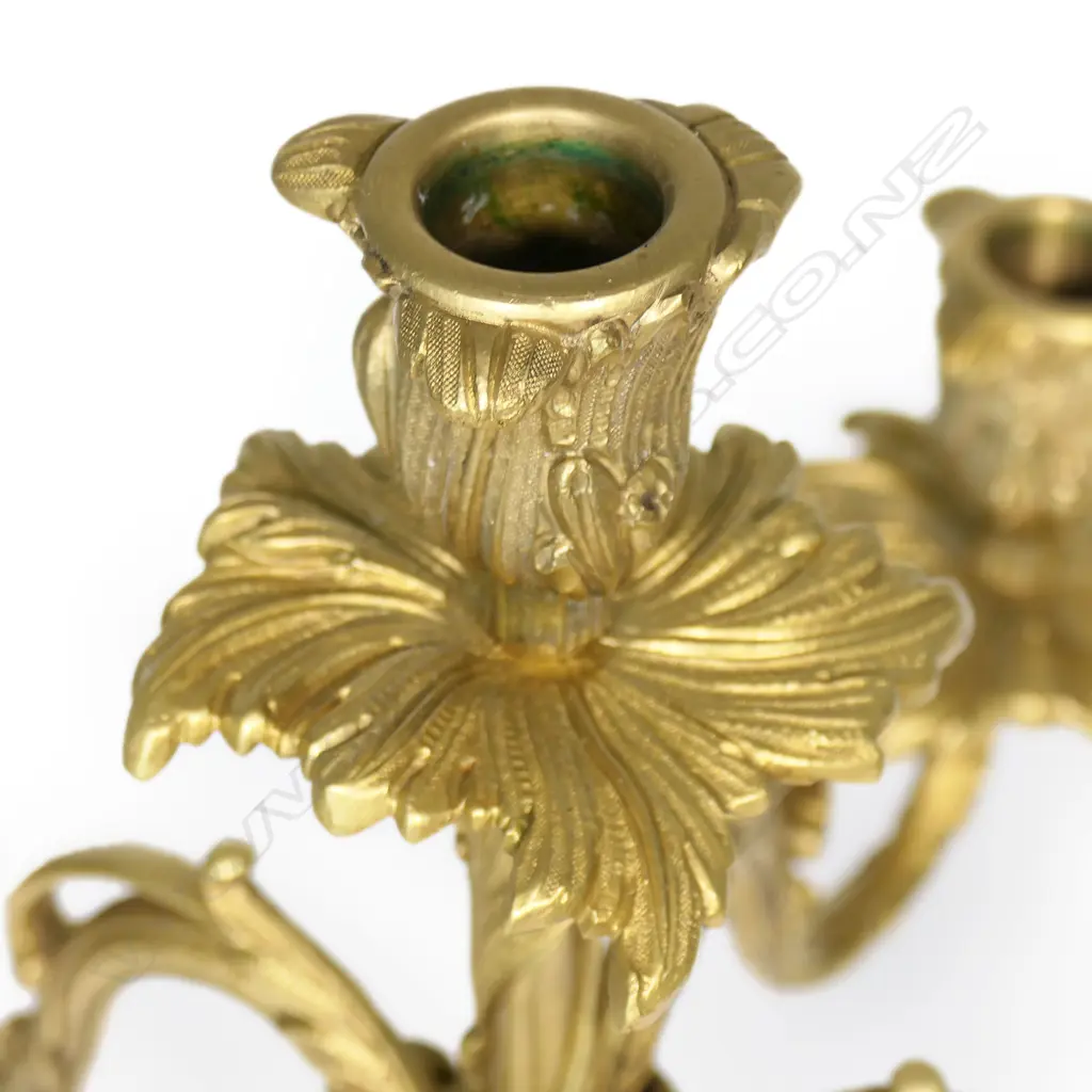 An old French ormolu (gilt bronze) table candelabra, Image 1++